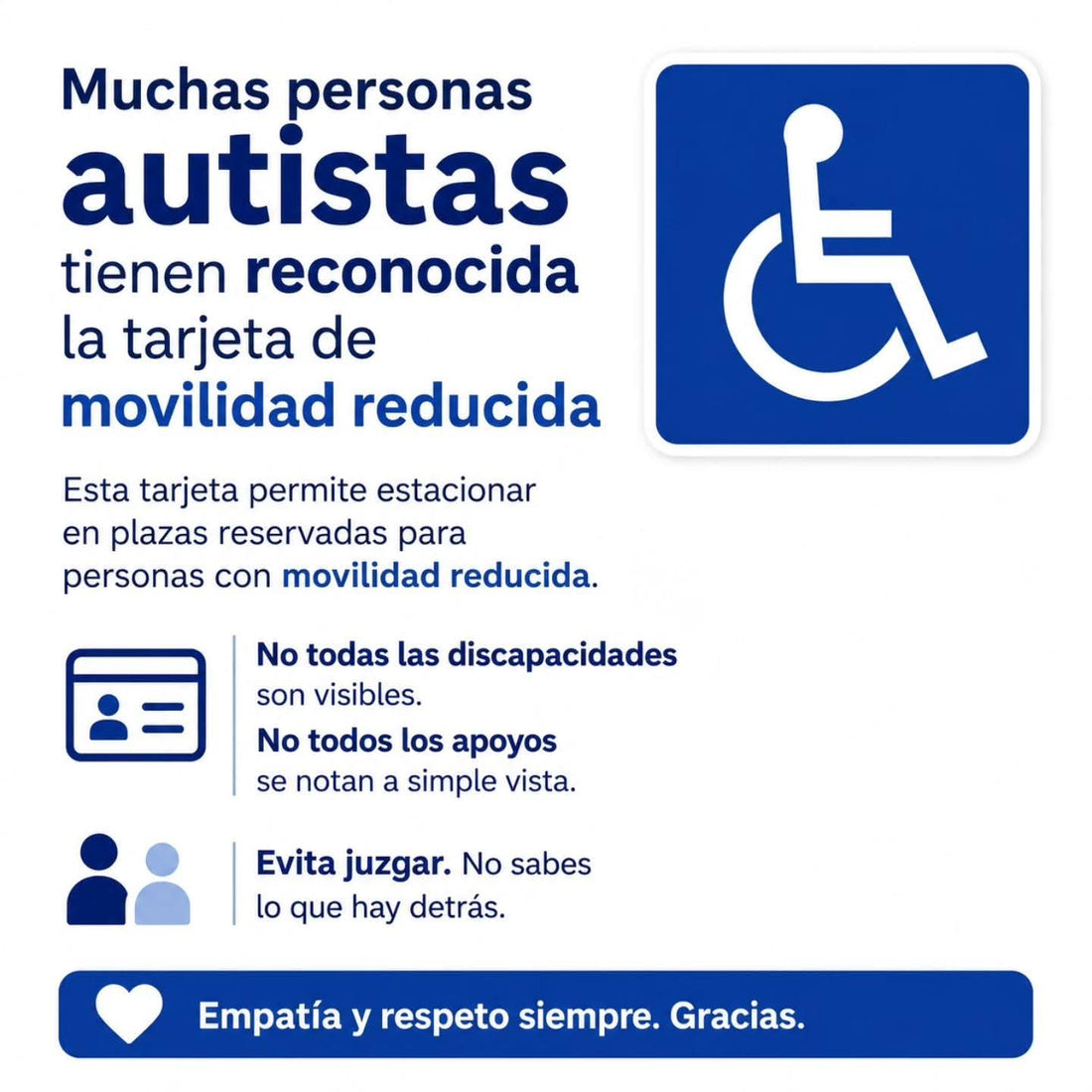 La tarjeta de movilidad reducida y el autismo: lo que muchas personas aún no entienden